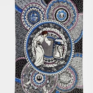 Vera Bradley Star Wars Far, Far Away Medallion Plush Blanket Leia 80x50 NWT.